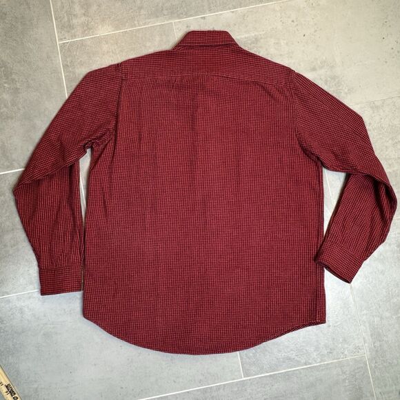 Vtg L.L. Bean Made in USA Freeport Flannel Shirt Medium Red Black Check Plaid - Picture 9 of 10